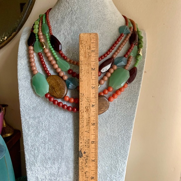 Premier Designs Limited Edition - Mid Mod Multi Strand Beaded Necklace - NWOT - Picture 5 of 6